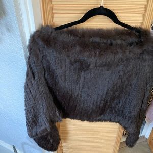 Mink poncho